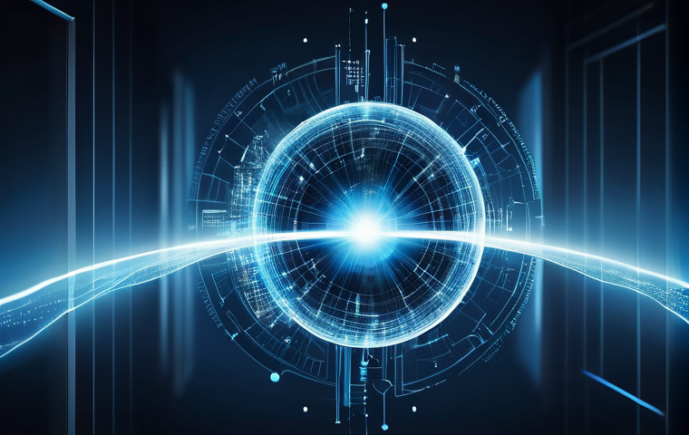 정보보안학 클라우드 보안 - The Double-Edged Sword of Cloud Convenience**
    A vibrant, modern cityscape bathed in soft, inviti...