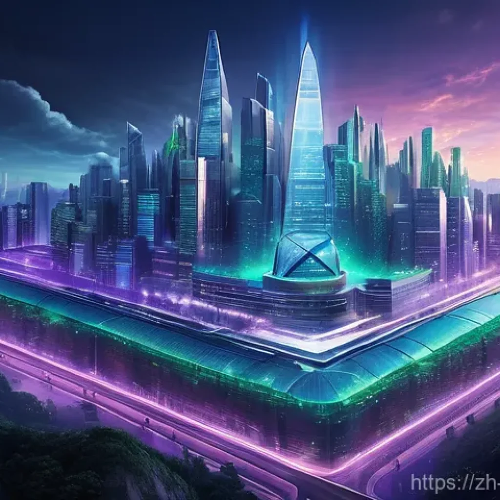 정보보안학 보안 아키텍처 - **Prompt:** A high-resolution, futuristic depiction of a secure digital city, encapsulated within mu...