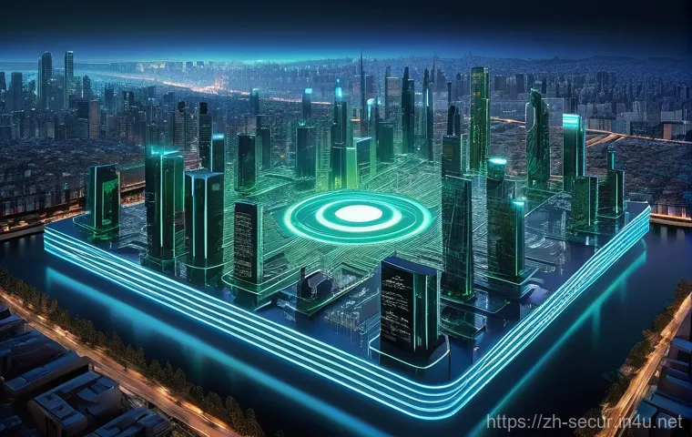 정보보안학 암호화 이론 - **Prompt 1: The Digital Guardian - Encryption's Super Lock**
    "A stunning wide-shot of a futurist...