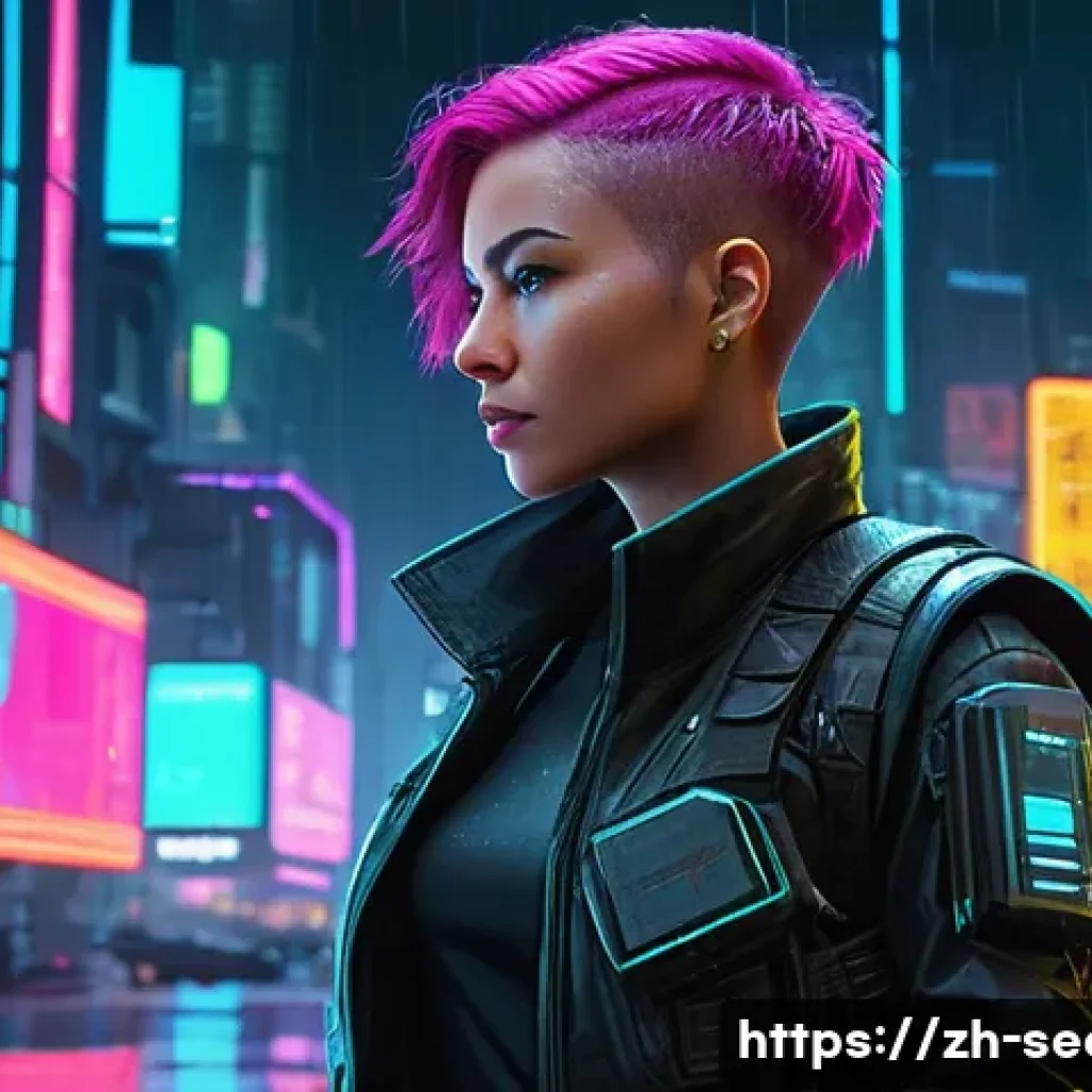 정보보안학 교육과정 - **Prompt 1: Cyberpunk Security Specialist**
"A highly detailed digital painting of a female cybe...