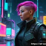 정보보안학 교육과정 - **Prompt 1: Cyberpunk Security Specialist**

   "A highly detailed digital painting of a female cybe...