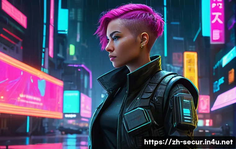 정보보안학 교육과정 - **Prompt 1: Cyberpunk Security Specialist**

   "A highly detailed digital painting of a female cybe...